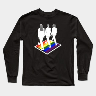 Women's Rainbow LGBT Crosswalk Long Sleeve T-Shirt